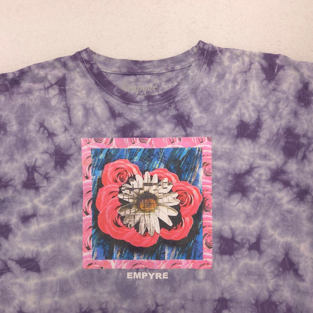 Empyre Casual Short Sleeve Crew Neck T-Shirt Womens Size Large L Tie Dye